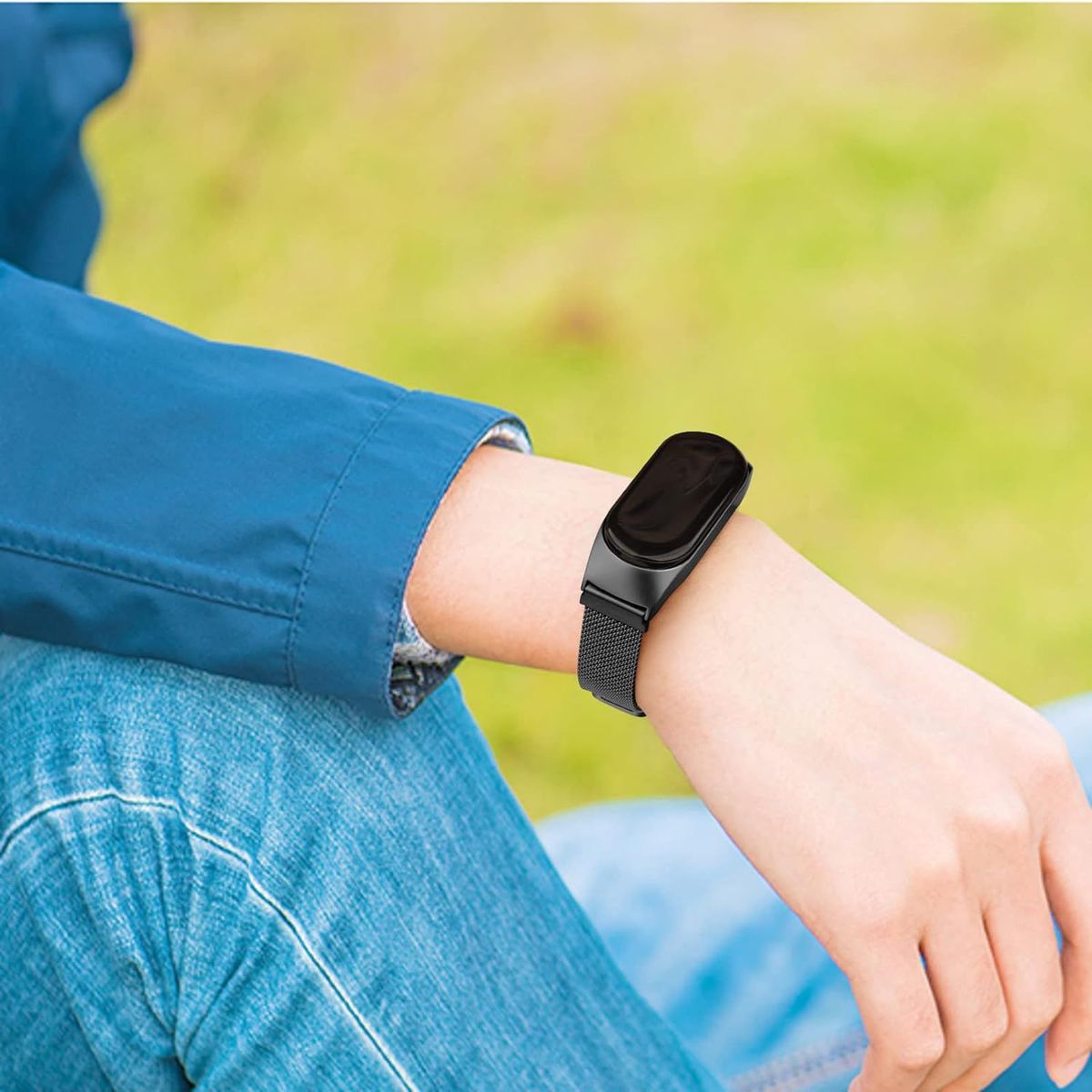 GENERICO - Correa de Metal para Xiaomi Mi Band 8 - Negro