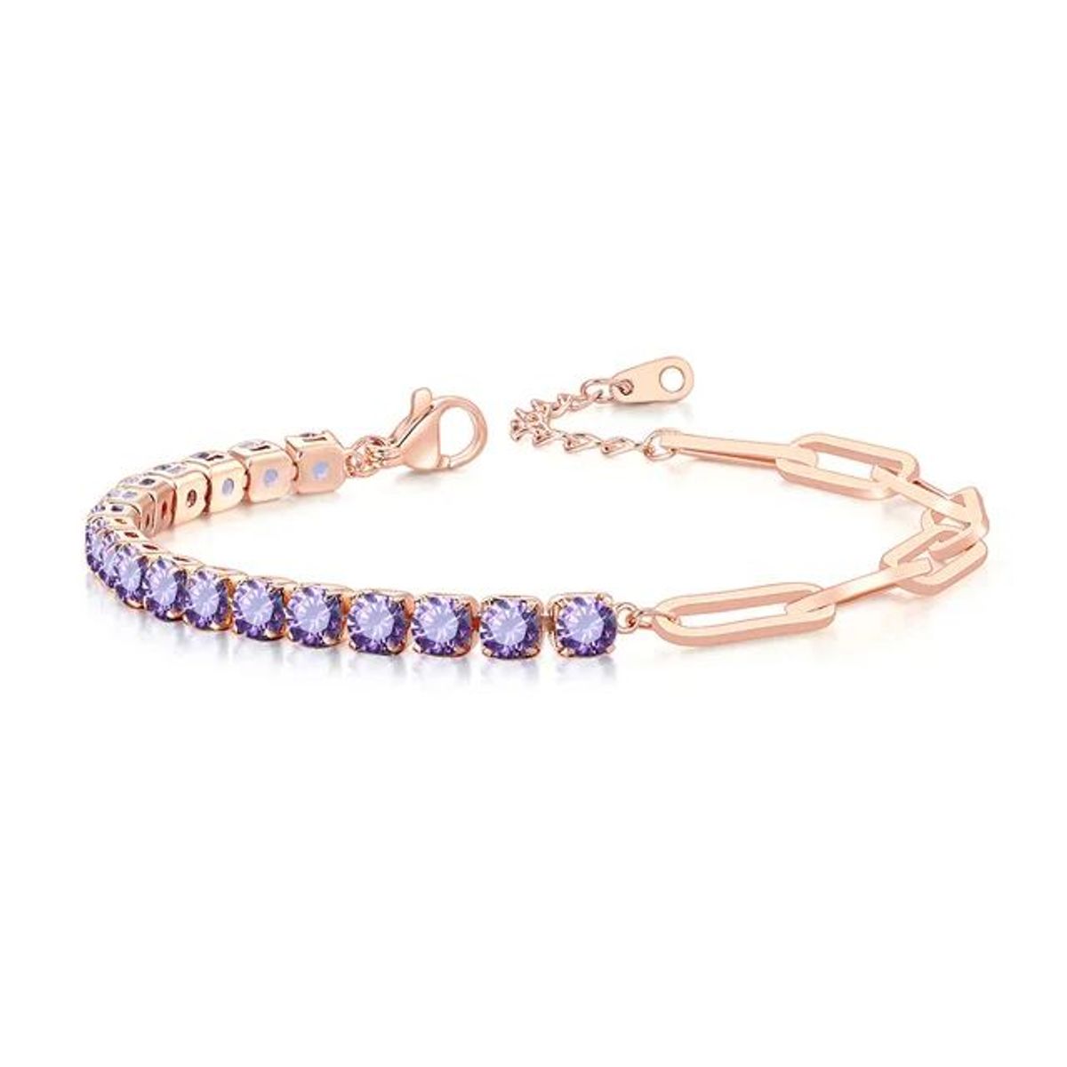 LA TIENDA 88 JOYAS Y ACCESORIOS - La Tienda 88 - Pulsera Brazalete Bañado en Oro de 18k - Lila