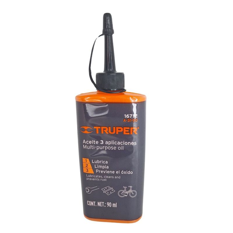 TRUPER - Aceite multiusos, Truper A-31-90, protección contra oxidación y corrosión, 90 ml