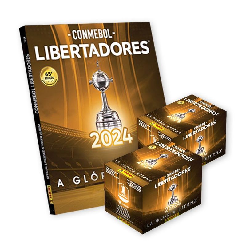 PANINI - Copa Libertadores 2024, 1 álbum tapa dura + 2 cajitas