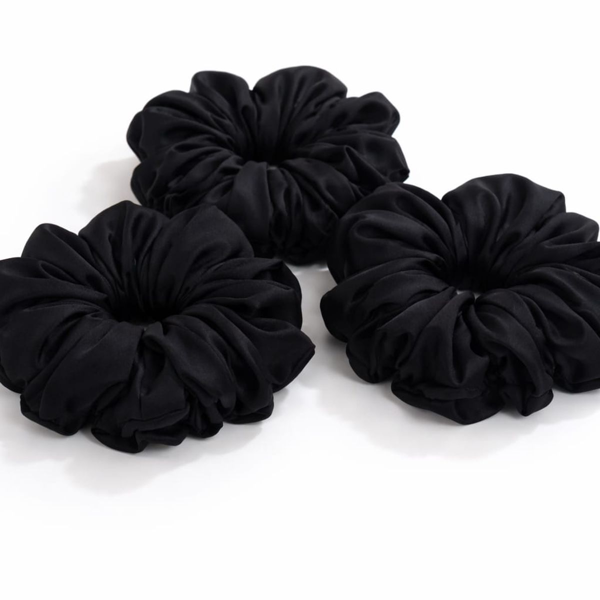 GENERICO - SCRUNCHIES COLETEROS PARA EL CABELLO  PACK DE 3 UNIDADES NEGRO