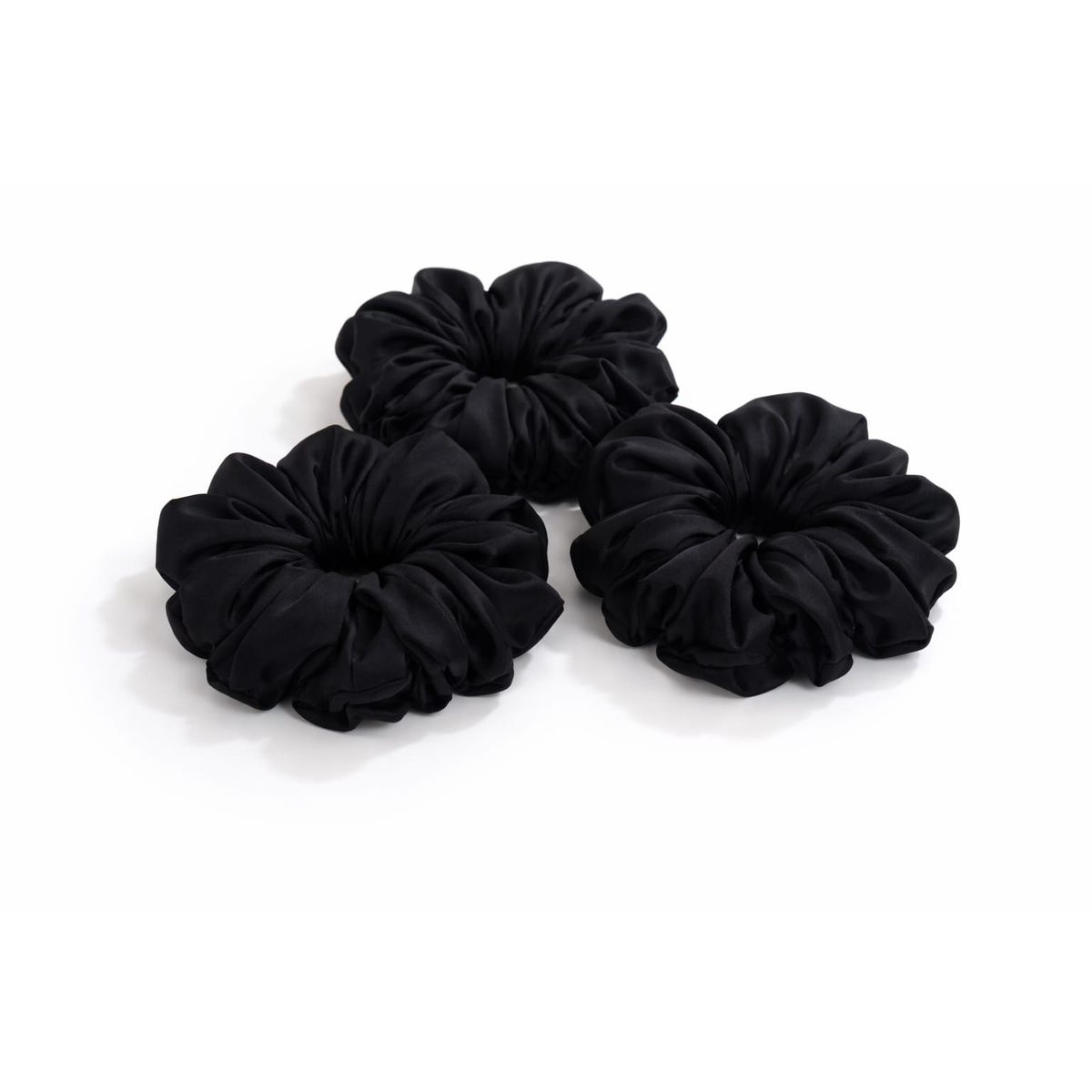 GENERICO - SCRUNCHIES COLETEROS PARA EL CABELLO  PACK DE 3 UNIDADES NEGRO