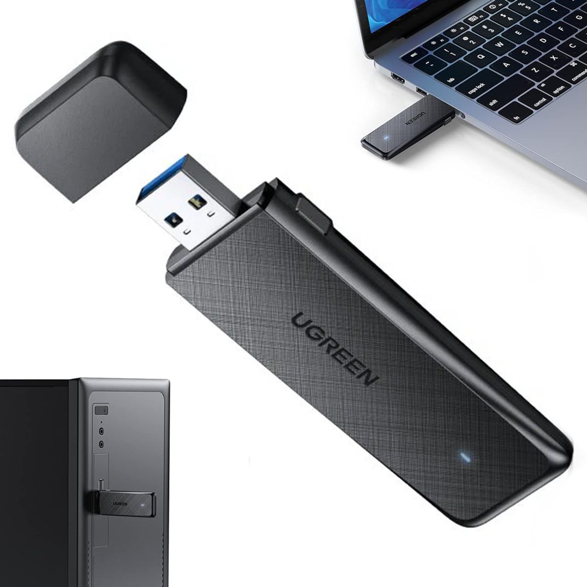 UGREEN - Adaptador USB WIFI Inalámbrico UGREEN AC1300 doble banda