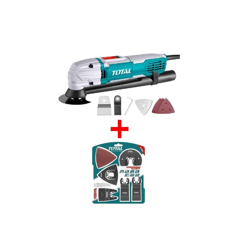 TOTAL TOOLS - HERRAMIENTA MULTIFUNCIÓN OSCILANTE 300W INDUSTRIAL + ACCESORIOS TOTAL TS3006