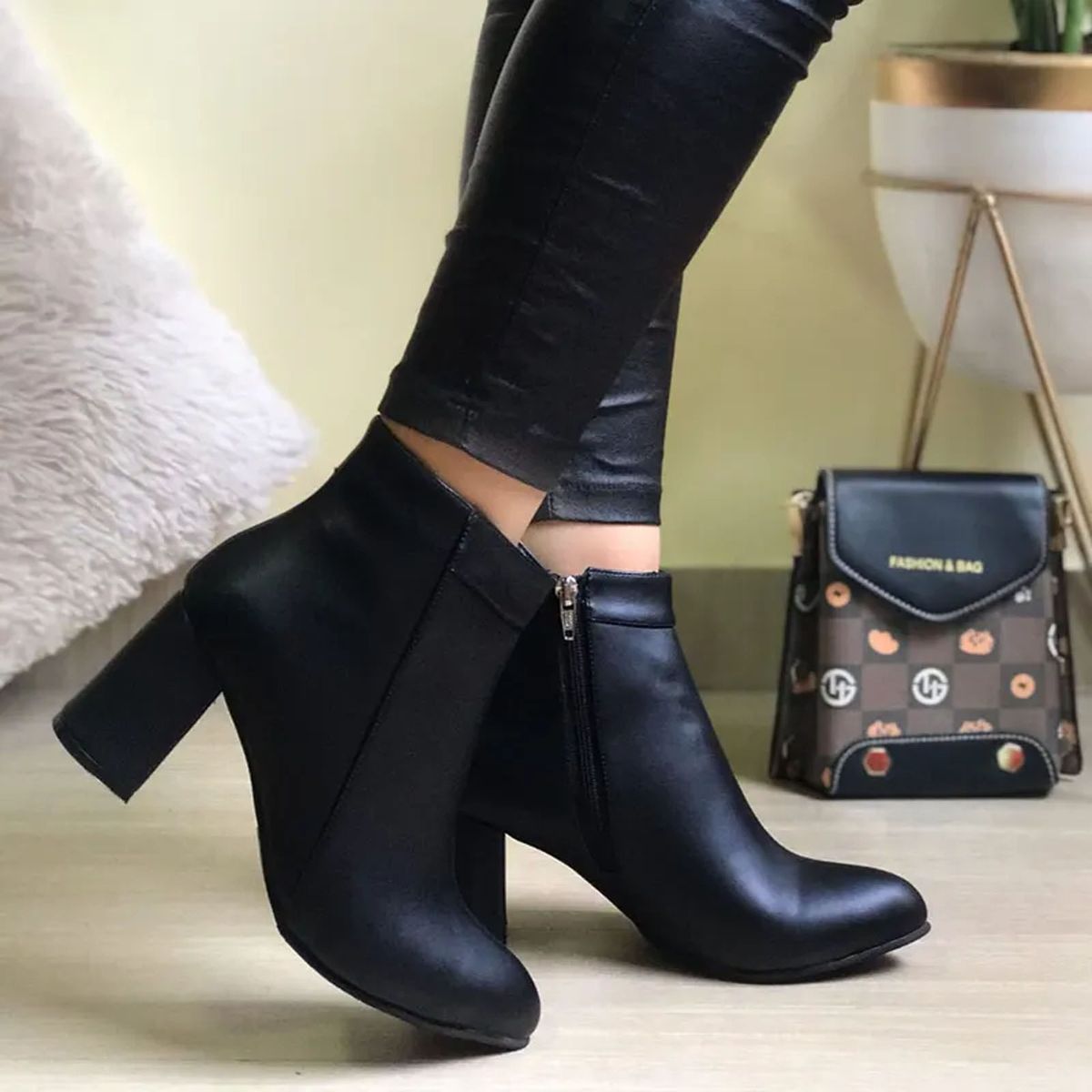 GENERICO - Botin Mujer Elegante Fiesta 2086Lviera Color Negro.-