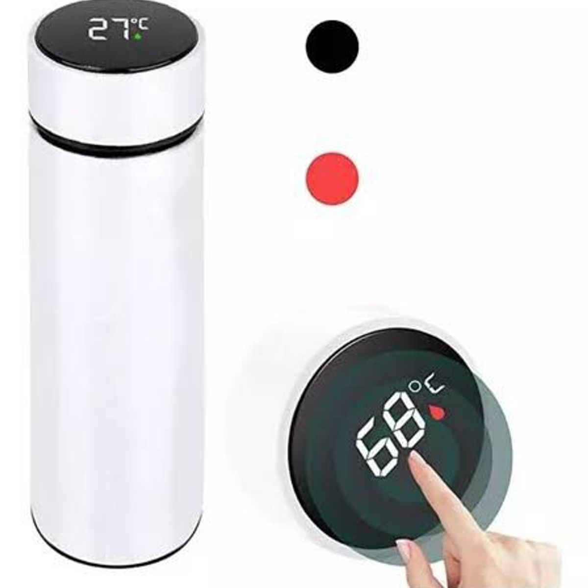 GENERICO - TERMO DIGITAL SMART TACTIL LED CONTROL TEMPERATURA BLANCO A INOXIDABLE