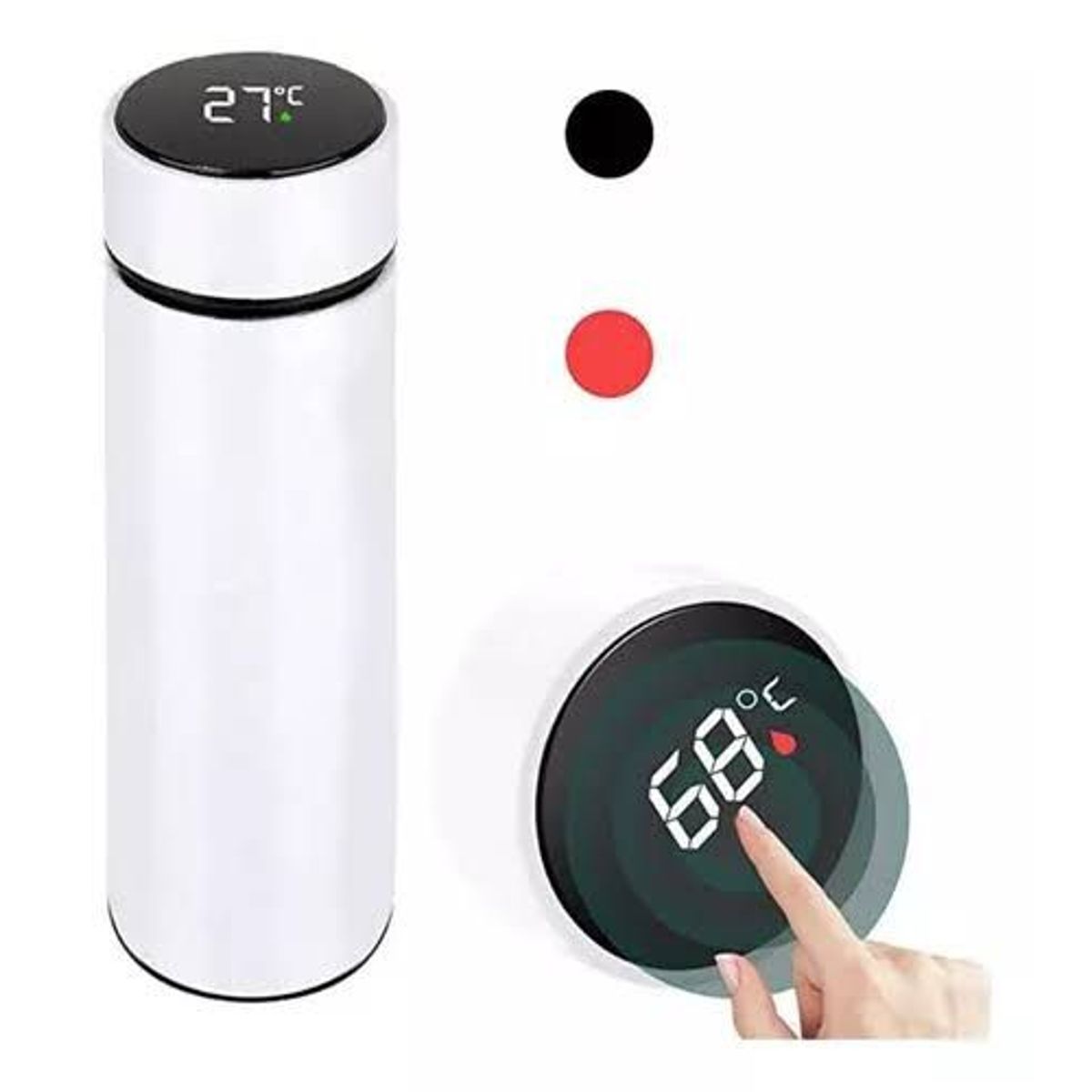 GENERICO - TERMO DIGITAL SMART TACTIL LED CONTROL TEMPERATURA BLANCO A INOXIDABLE