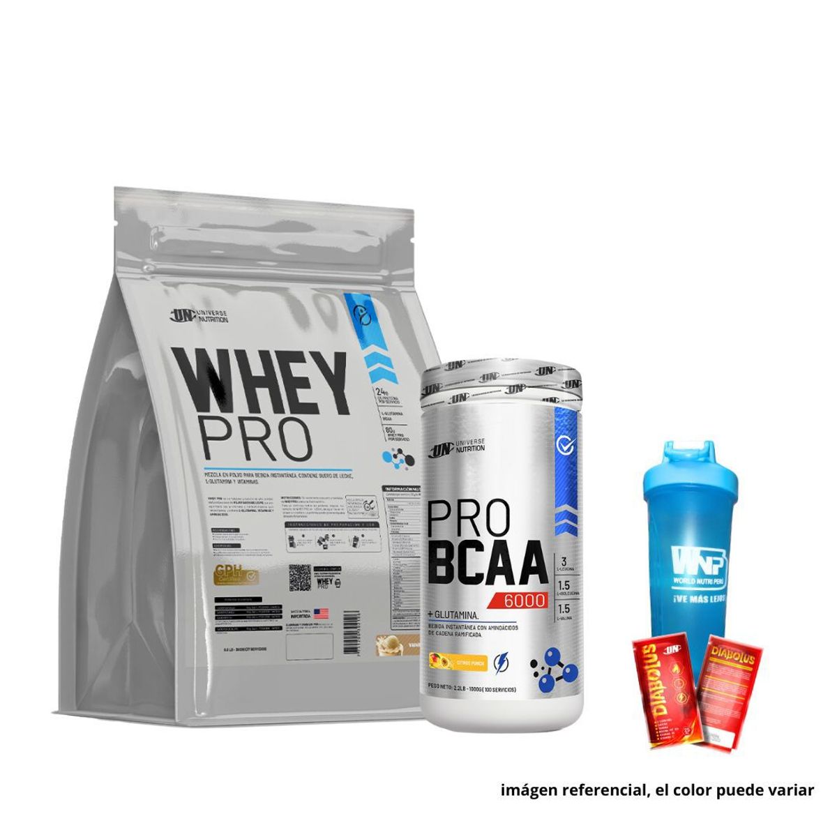 UNIVERSE NUTRITION - WHEY PRO 3 KG CHOCOLATE + PRO BCAA 900GR FRUIT PUNCH