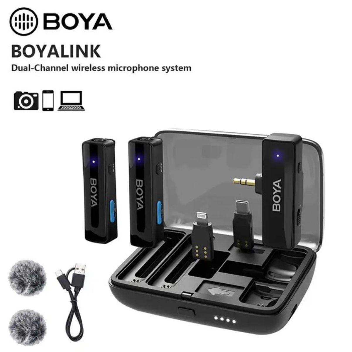 BOYA - Micrófono Inalámbrico Boya Boyalink Omnidireccional cámara smartphone
