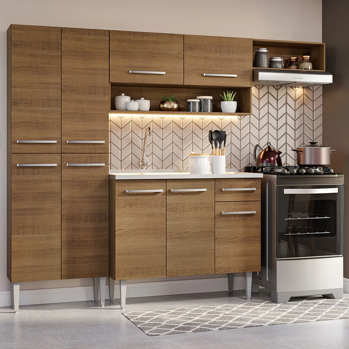 MADESA - Mueble de Cocina Integral Emilly 229 cm - Con Lavadero 12