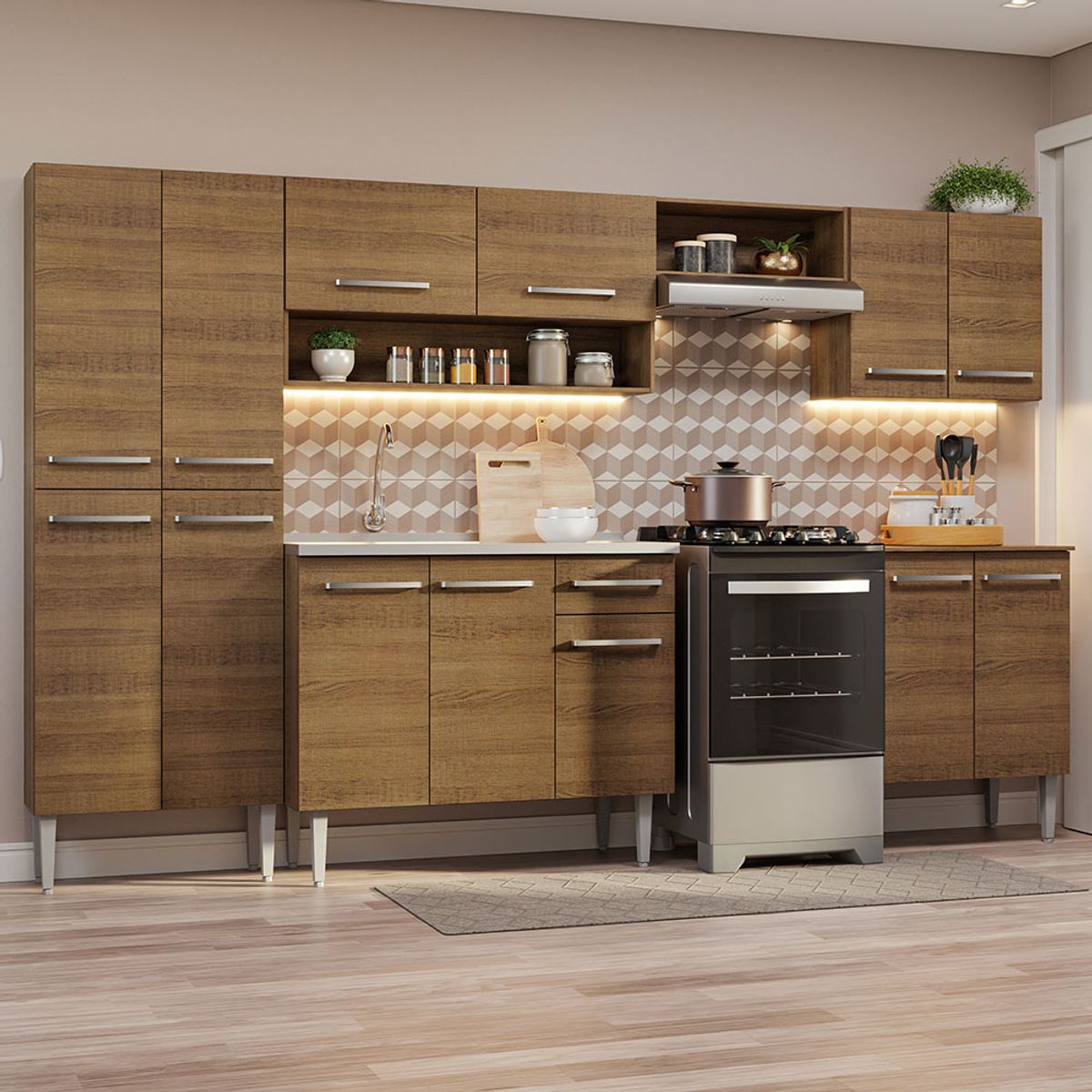 MADESA - Mueble de Cocina Integral Emilly 293 cm - Con Lavadero 08