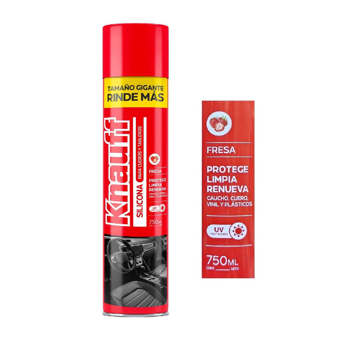 KNAUF - Silicona para Cueros y Tableros Aroma Fresa 750 ml