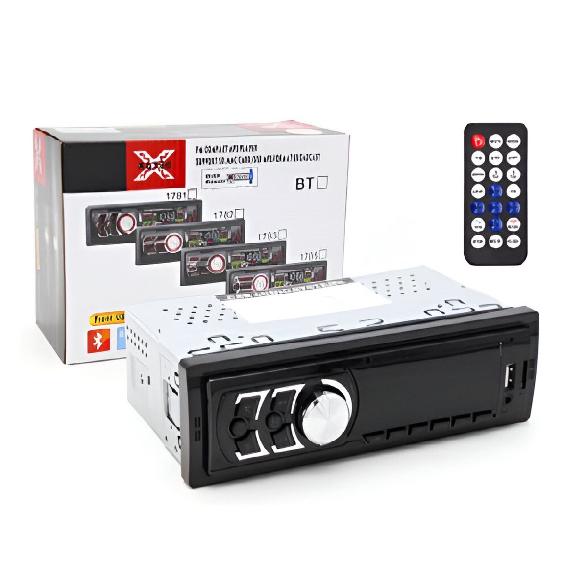 GENERICO - AutoRadio 1 Din Mp3 Pantalla Led Usb Micro Sd Bluetooth Control