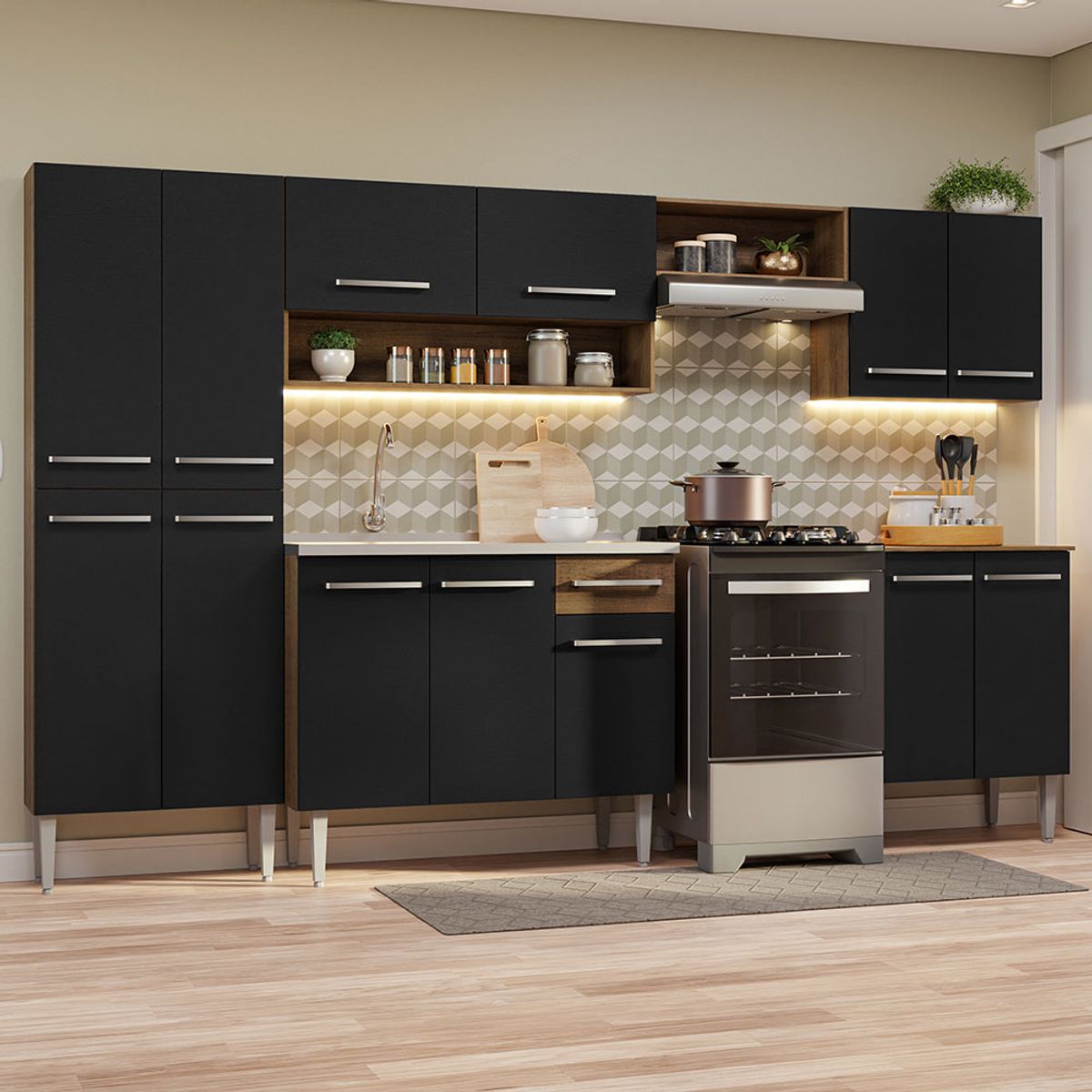 MADESA - Mueble de Cocina Integral Emilly 293 cm - Con Lavadero 08