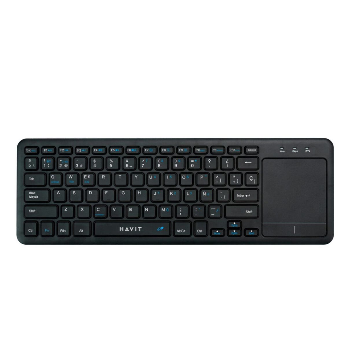 HAVIT - Teclado HAVIT KB234WB-SP Touch Pad Integrado negro