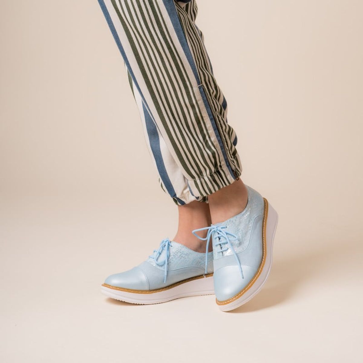 KAWKI - ZAPATOS DE MUJER OXFORD DIVERSION TURQUESA