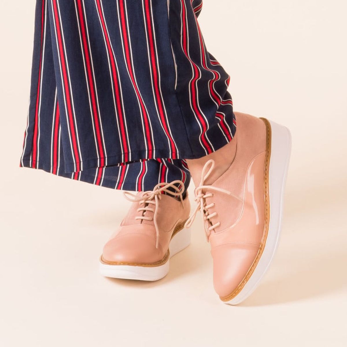 KAWKI - ZAPATOS DE MUJER OXFORD DIVERSION NUDE PUNTA CHAROL