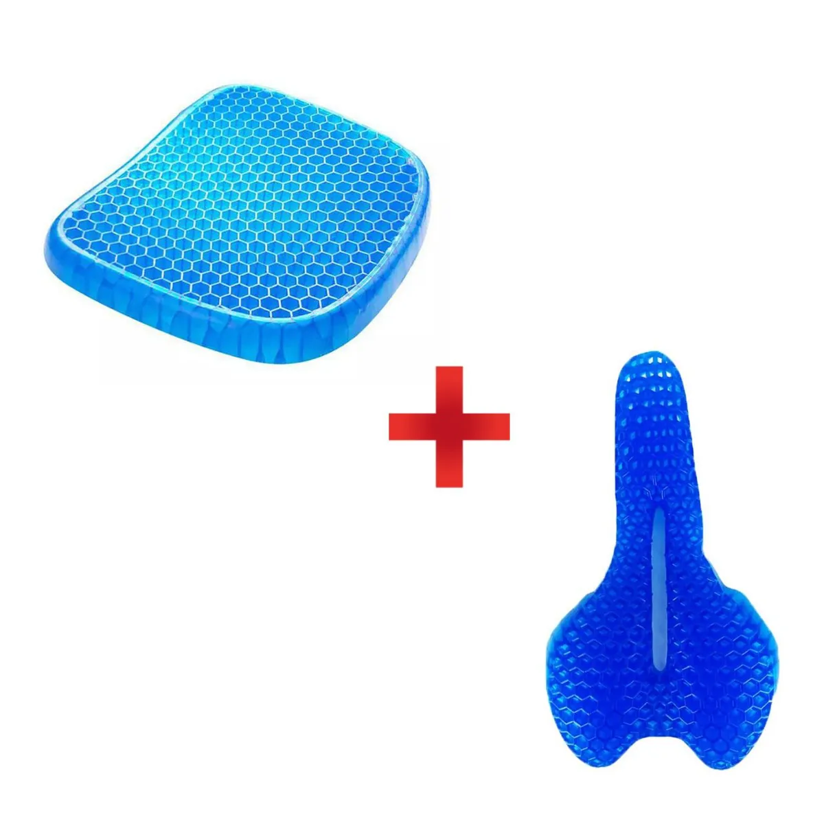 SASARU - Asiento Cojín Gel Ortopédico + Cojín Gel para Bicicleta