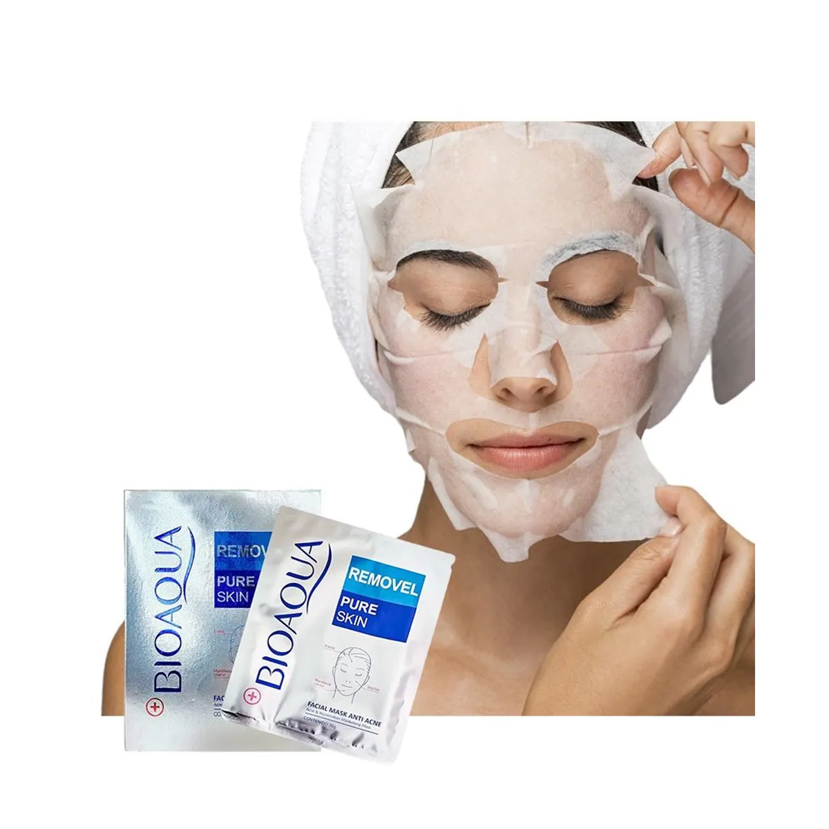 BIOAQUA - Mascarilla Facial Anti-acné Bioaqua De 30g X 10 Unidades_123