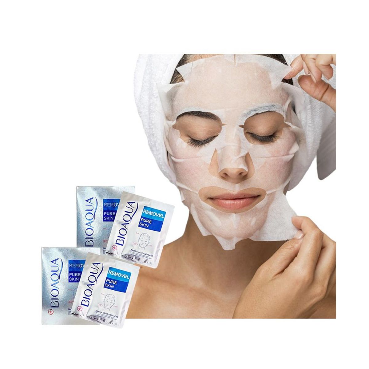 BIOAQUA - Mascarilla Facial Anti-acné Bioaqua De 30g X 20 Unidades_123