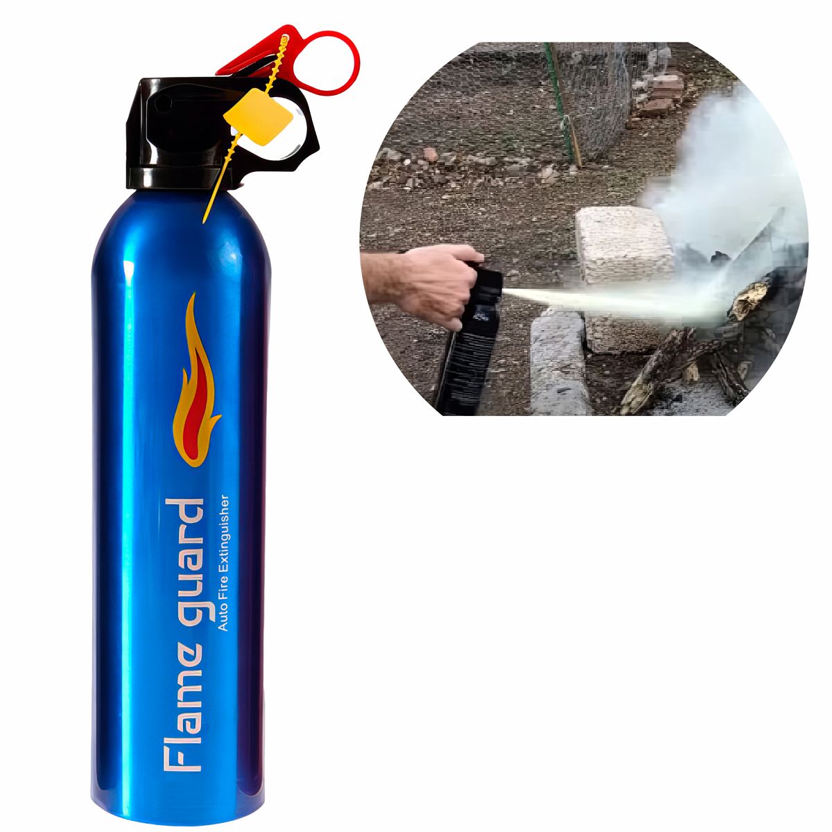 GENERICO - Extintor Deportivo 05kg ABC Polvo Químico Seco Azul Aluminio