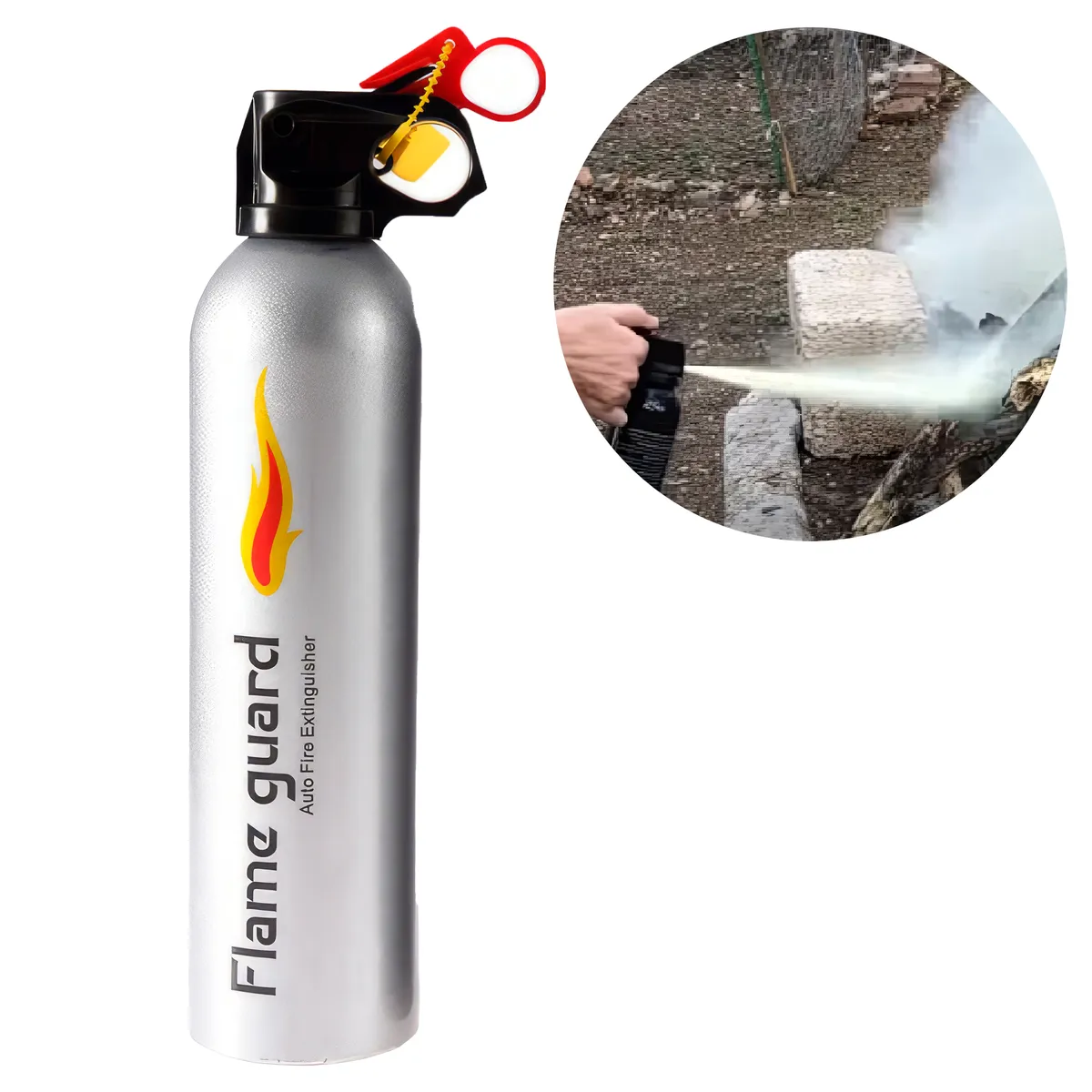 GENERICO - Extintor Deportivo 05gk PQS Químico Plata Aluminio