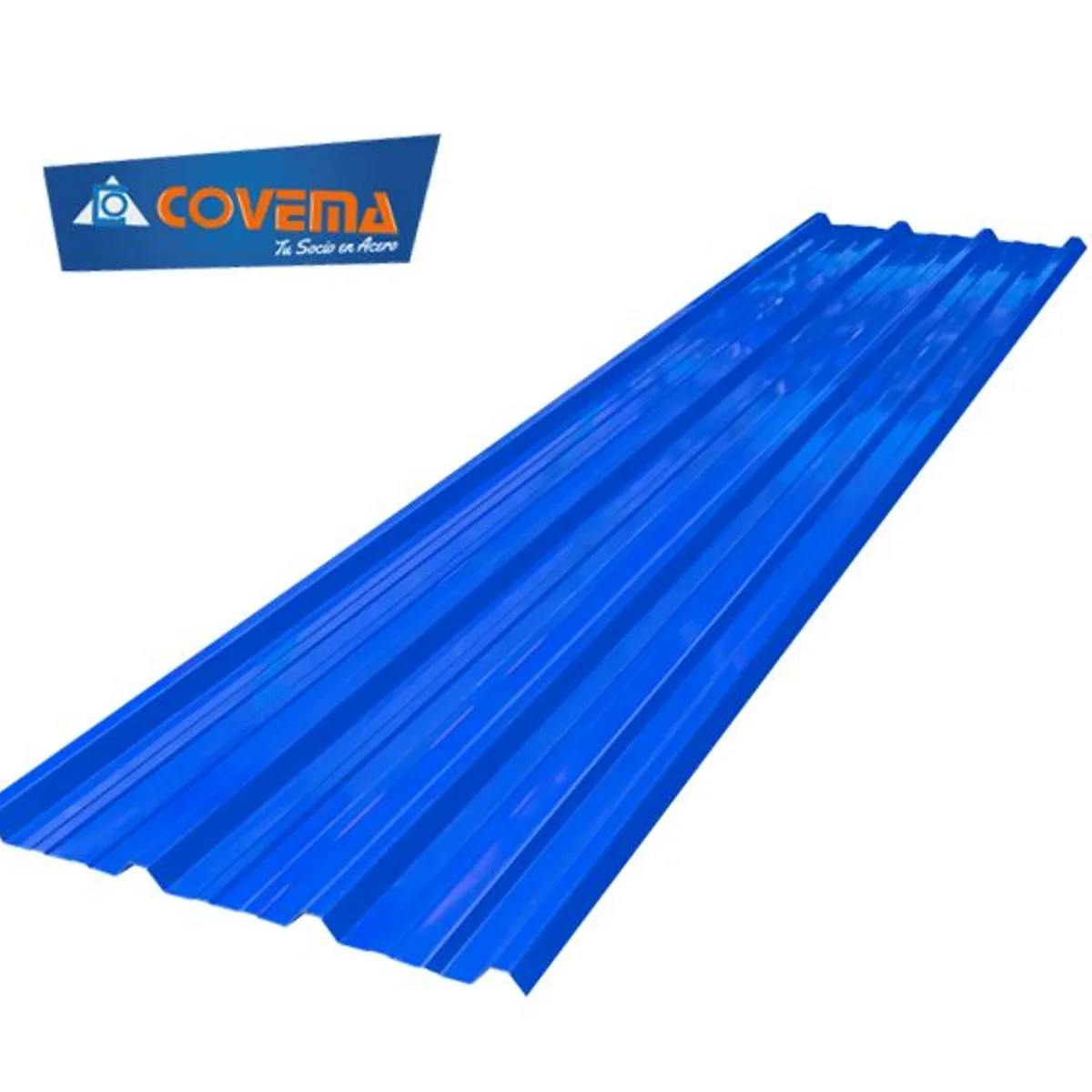 COVEMA - Techo Aluzinc TR4 Azul - 1.08 mts x 6.00 mts x 0.30 mm