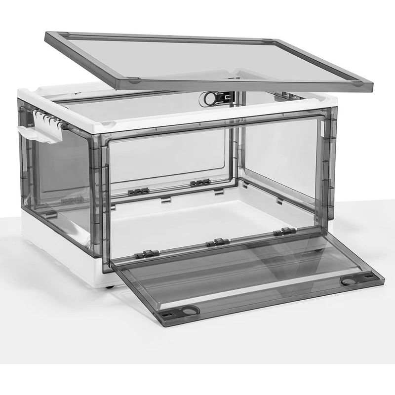 GENERICO - Caja Organizadora de Uso Multiple Apilable Juguetes Libros color Gris