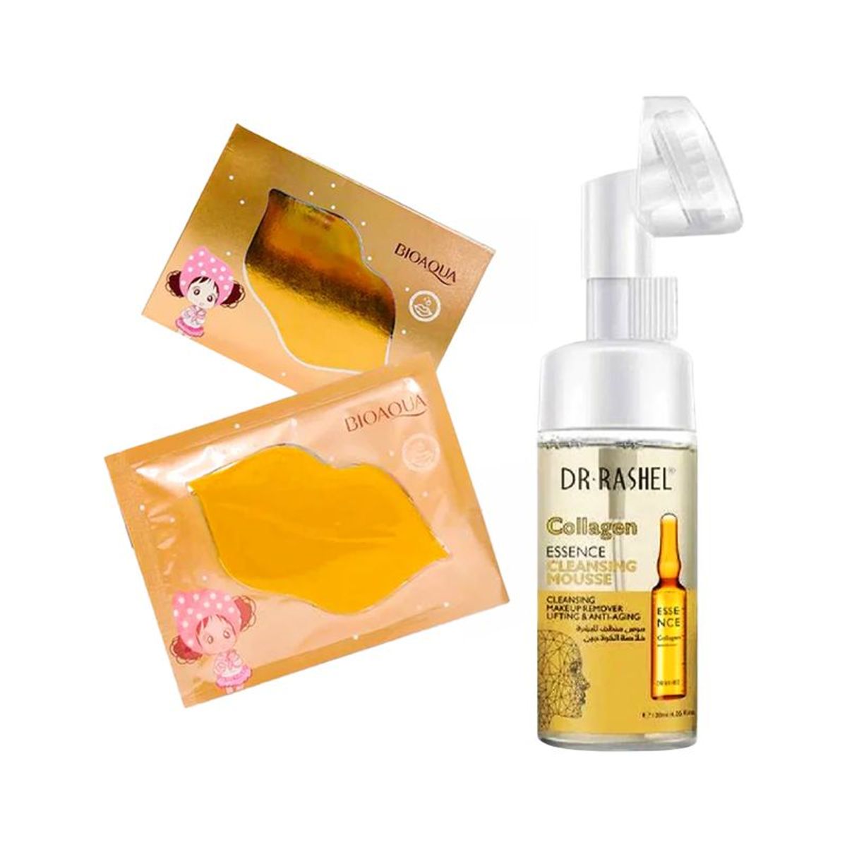 BIOAQUA - Limpiador Facial Colageno Dr Rashel + Mascara Labial de Colageno