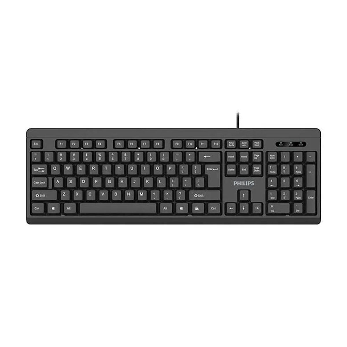 PHILIPS - TECLADO ALÁMBRICO PHILIPS MODELO SPK6224 NEGRO