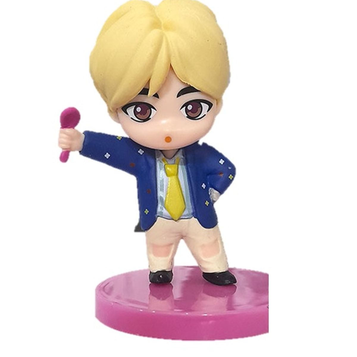 GENERICO - MUÑECO COLECCIONABLE CON LLAVERO BTS JIN ROSA