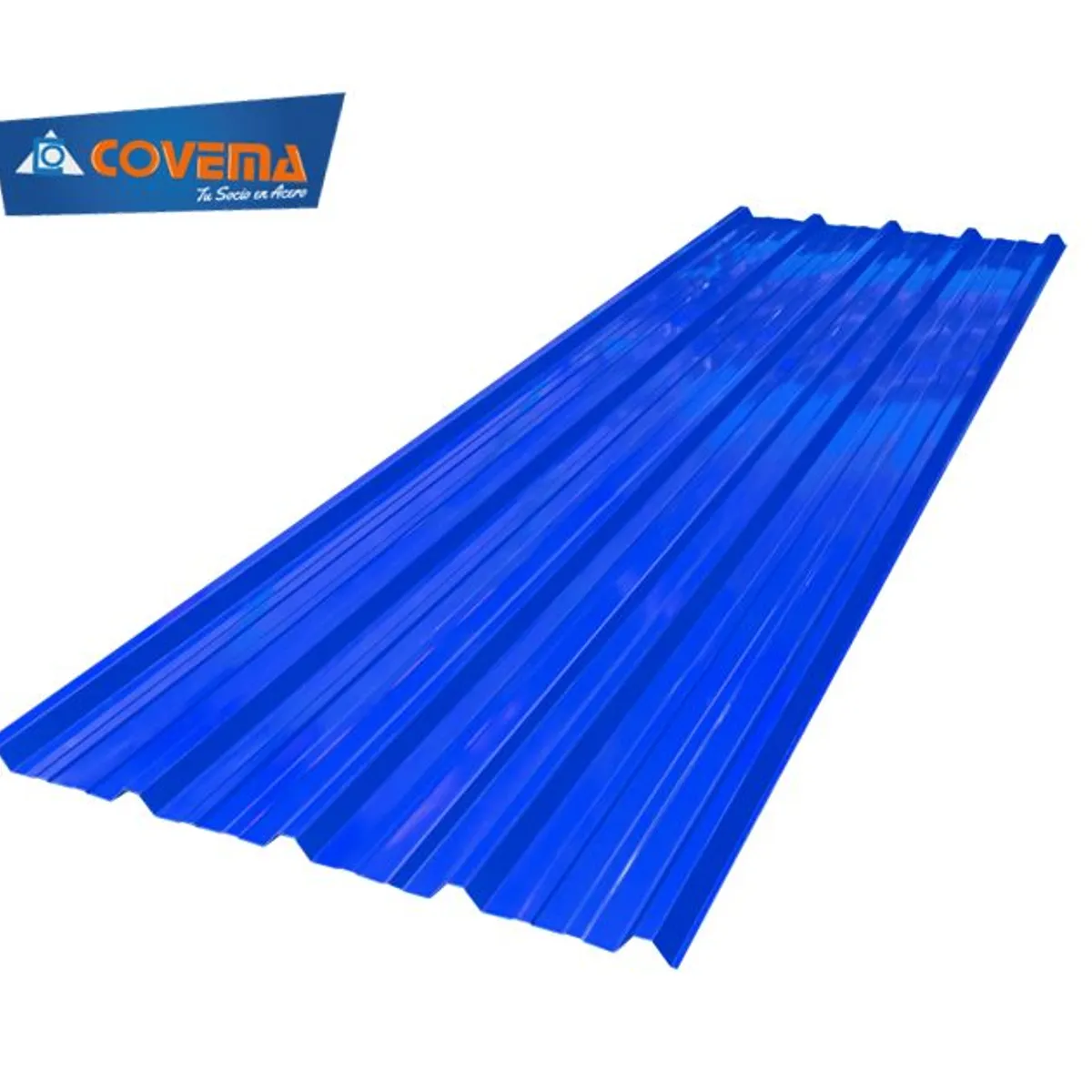 COVEMA - Techo Aluzinc TR5 Azul - 1.08 mts x 6.00 mts x 0.30 mm