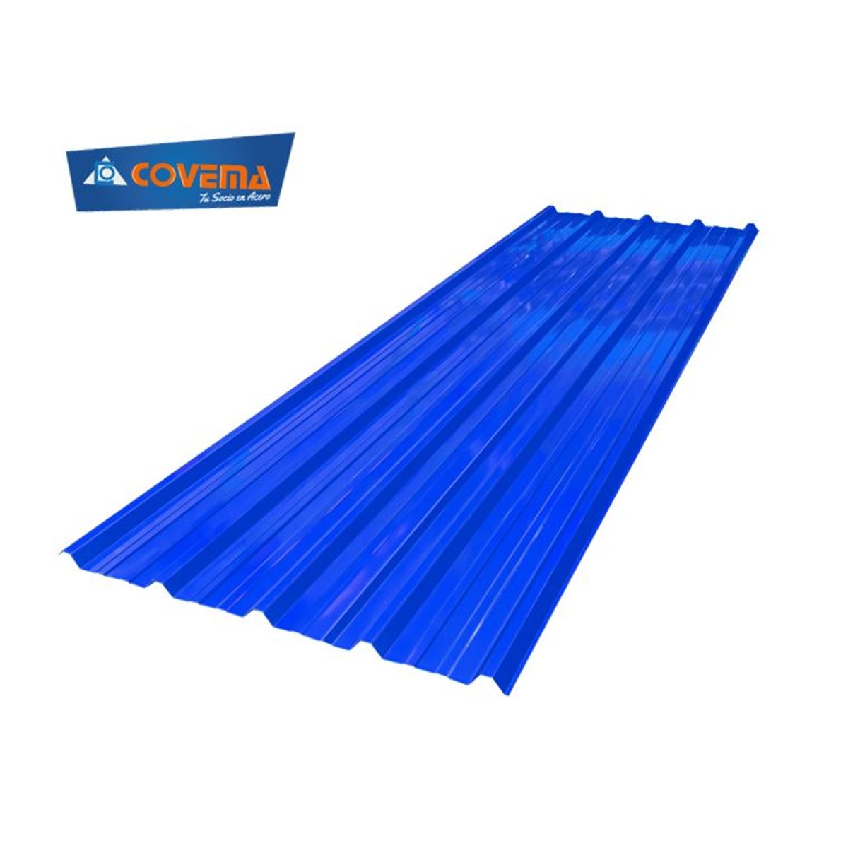 COVEMA - Techo Aluzinc TR5 Azul - 1.08 mts x 6.00 mts x 0.30 mm