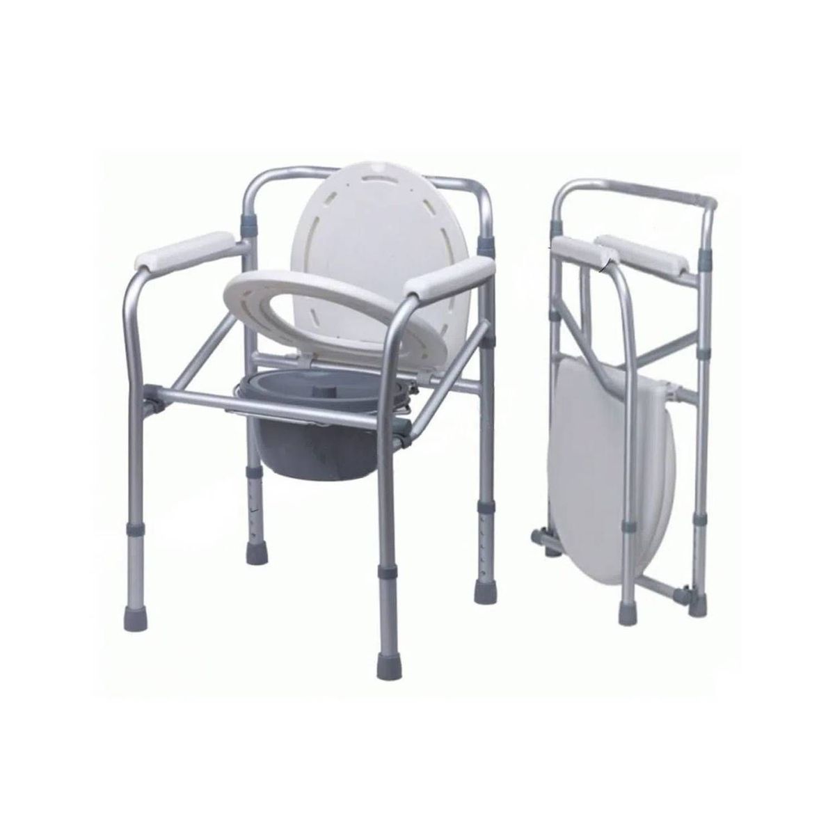 GENERICO - Silla Sanitaria Baño Portatil Aluminio
