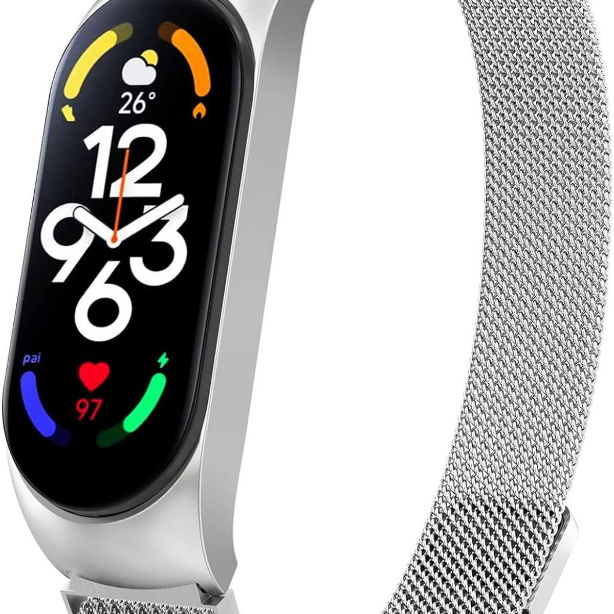 GENERICO - Correa de Metal para Xiaomi Mi Band 8 - Plateado