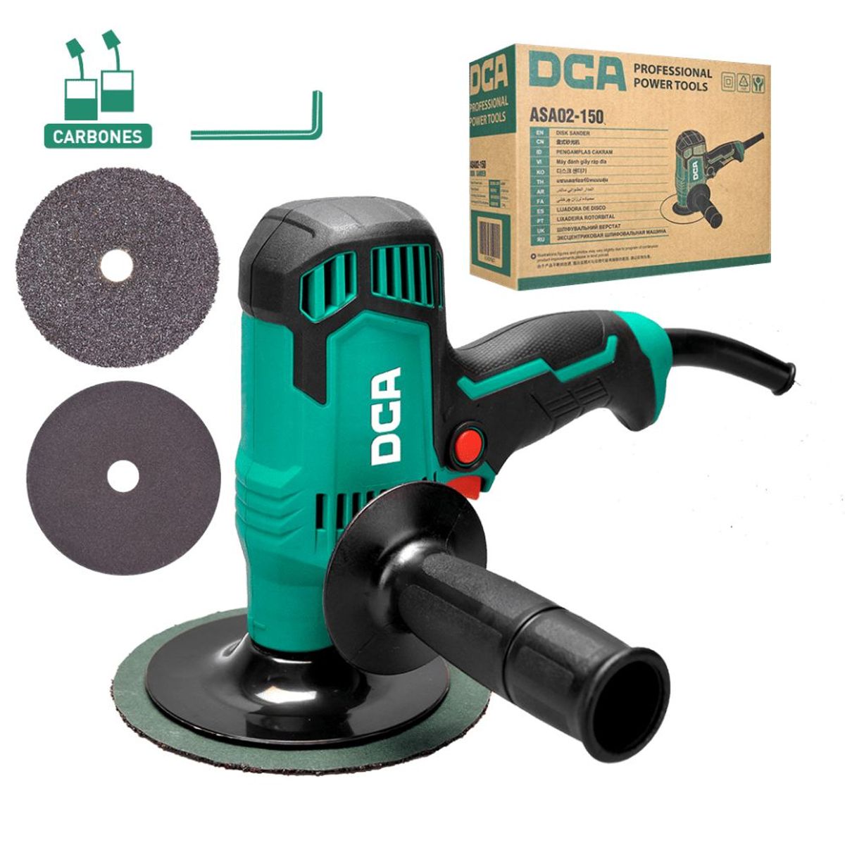 DCA - Lijadora orbital Rand 440W 4700MIN 150MM ASA02-150