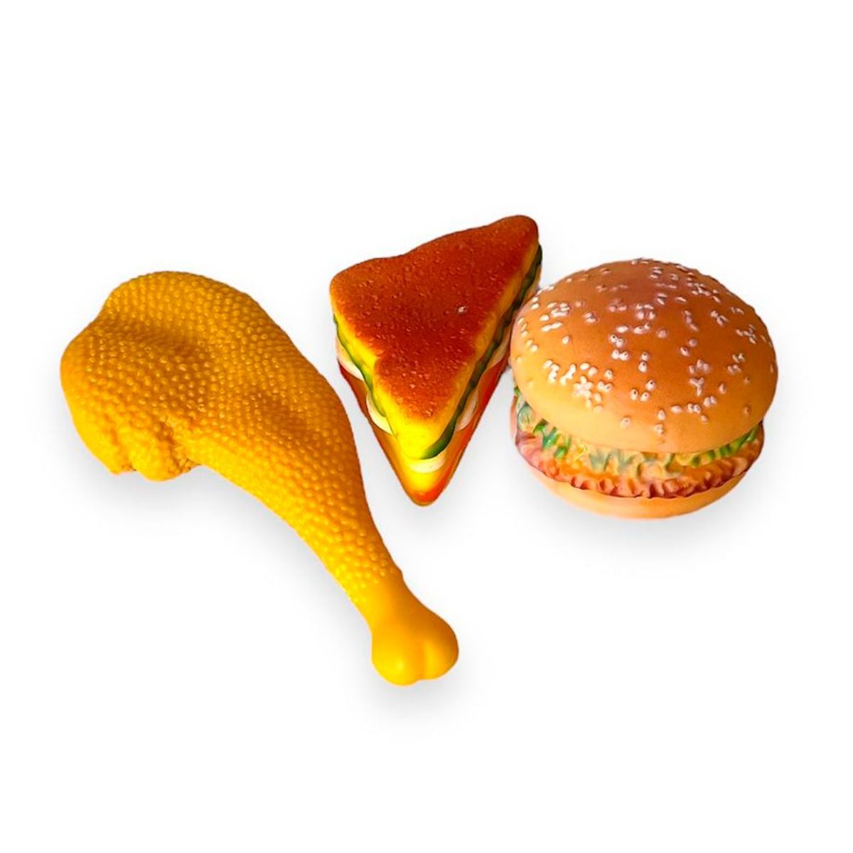 GENERICO - Pack de Juguetes para perro - Hamburguesa Sandwich Pollo