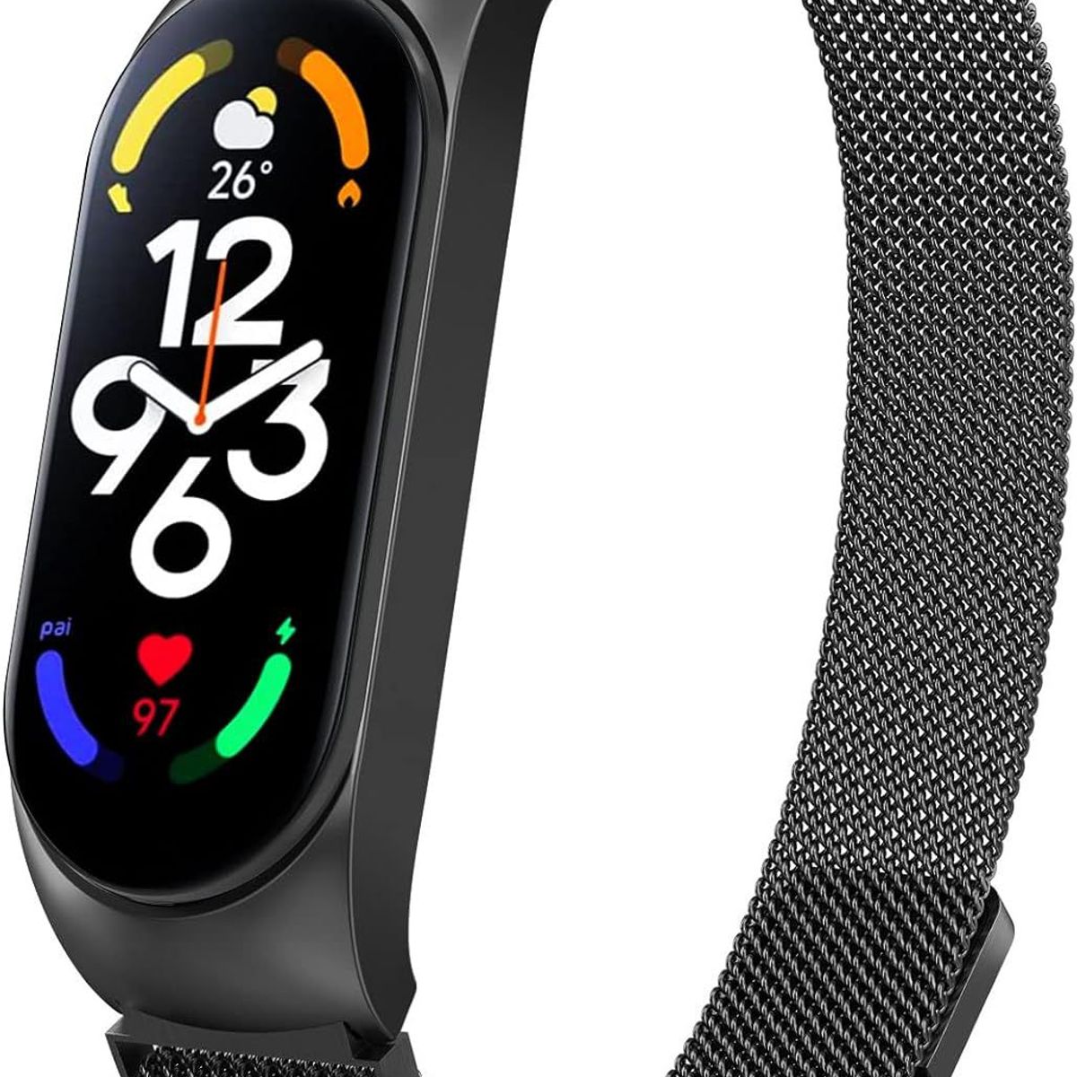 GENERICO - Correa de Metal para Xiaomi Mi Band 8 - Negro