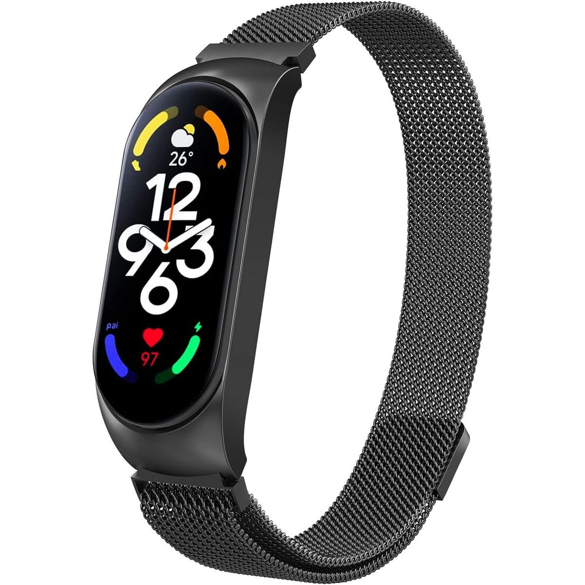 GENERICO - Correa de Metal para Xiaomi Mi Band 8 - Negro