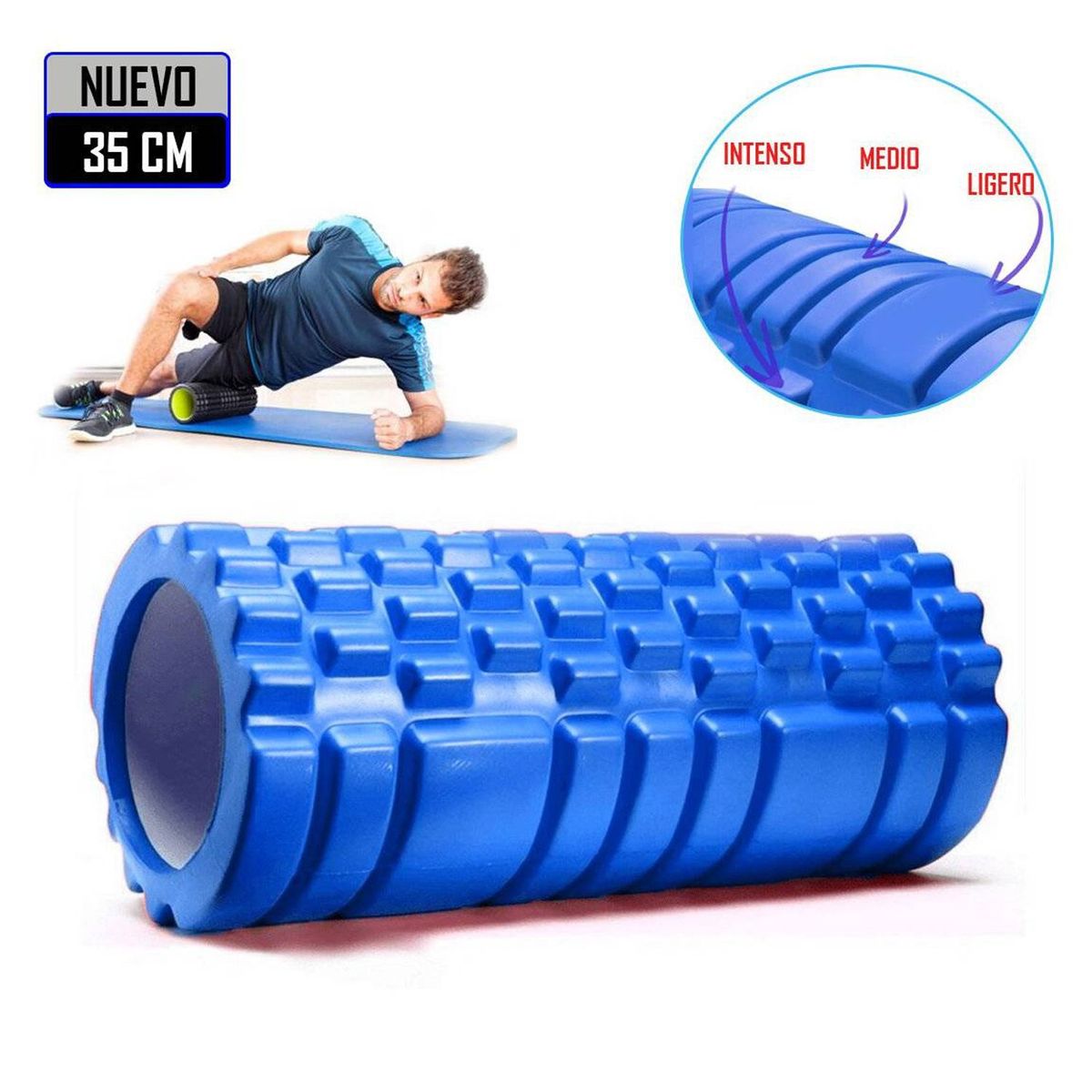 GENERICO - Foam Roller 35cm Rodillo de Espuma para Masaje