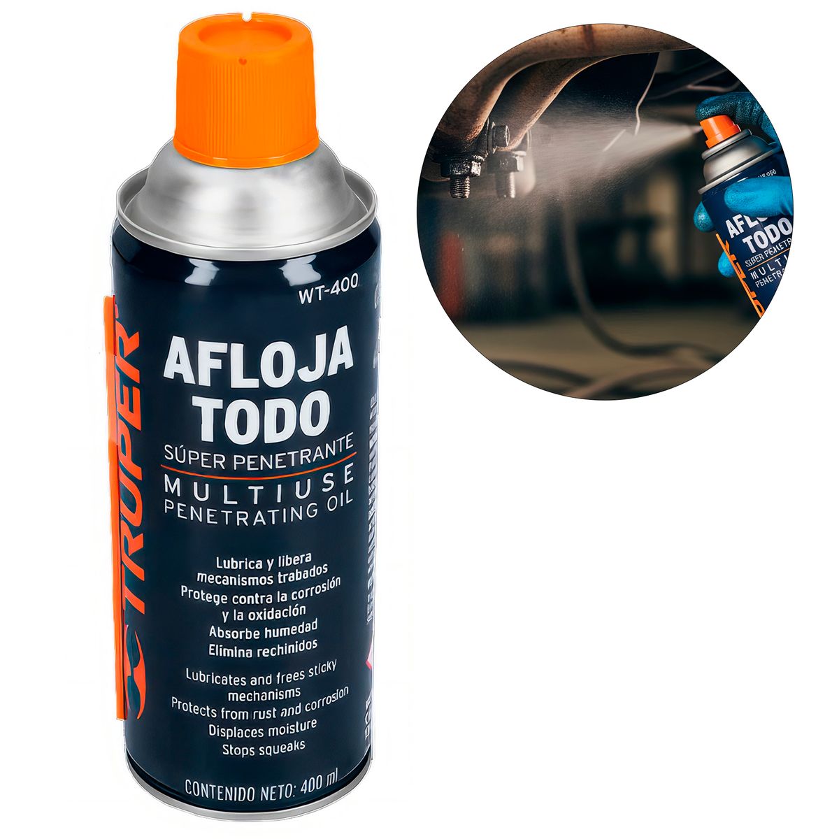 TRUPER - Aceite Aflojatodo Multiusos 400ml Truper