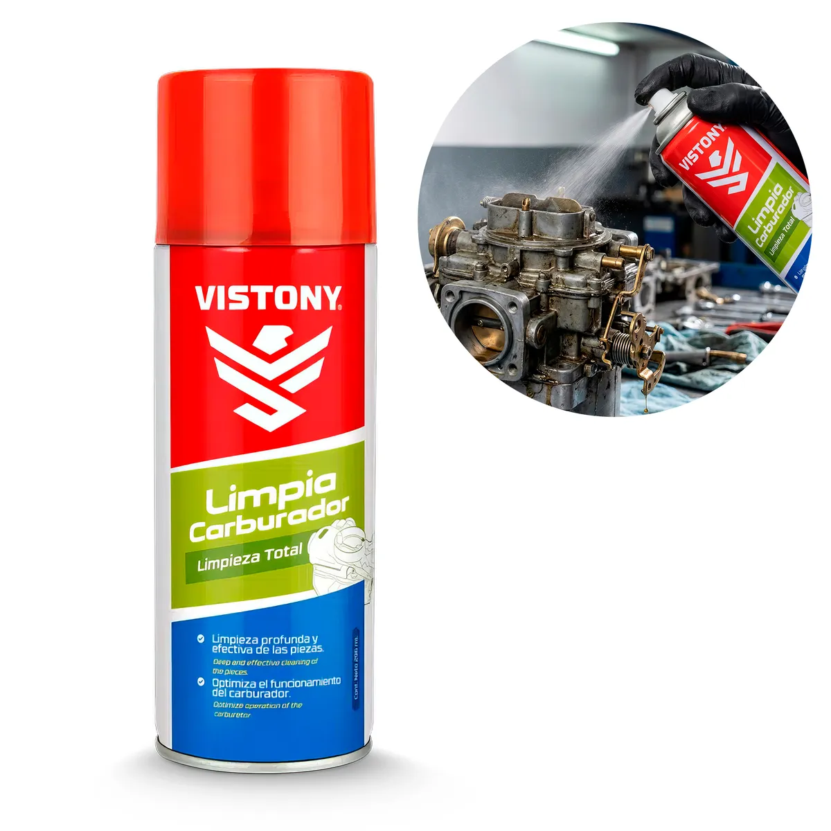 VISTONY - Limpia Carburador 356ml Poder Disolvente Vistony