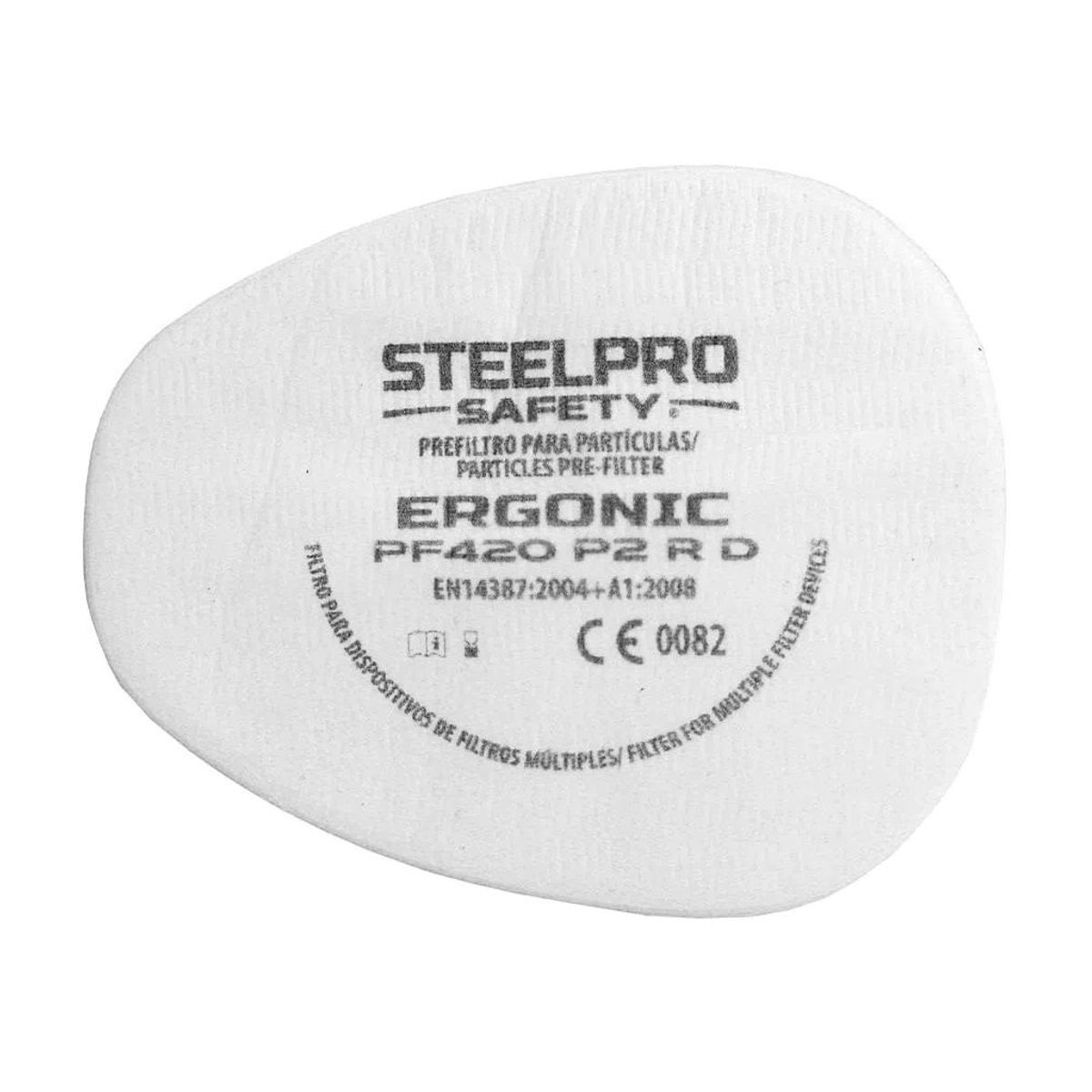 STEELPRO - ERGONIC PREFILTRO PF420 P2 R D (PAQ X 10)