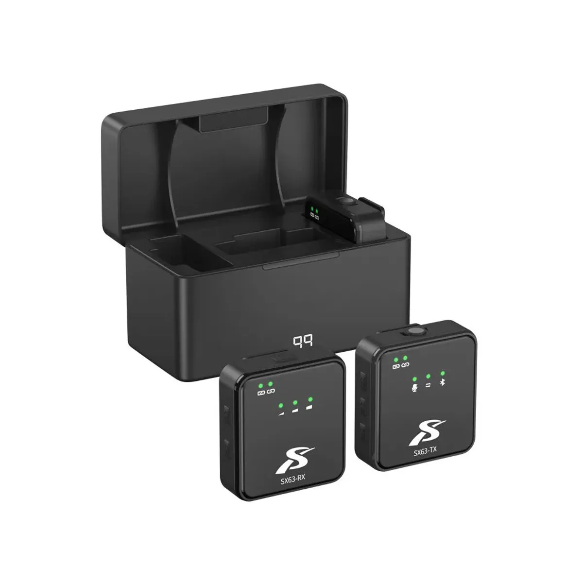 NANOTRON TECHNOLOGIES - Micrófonos Inalámbricos Dual 4 en 1 SX63 con base de carga