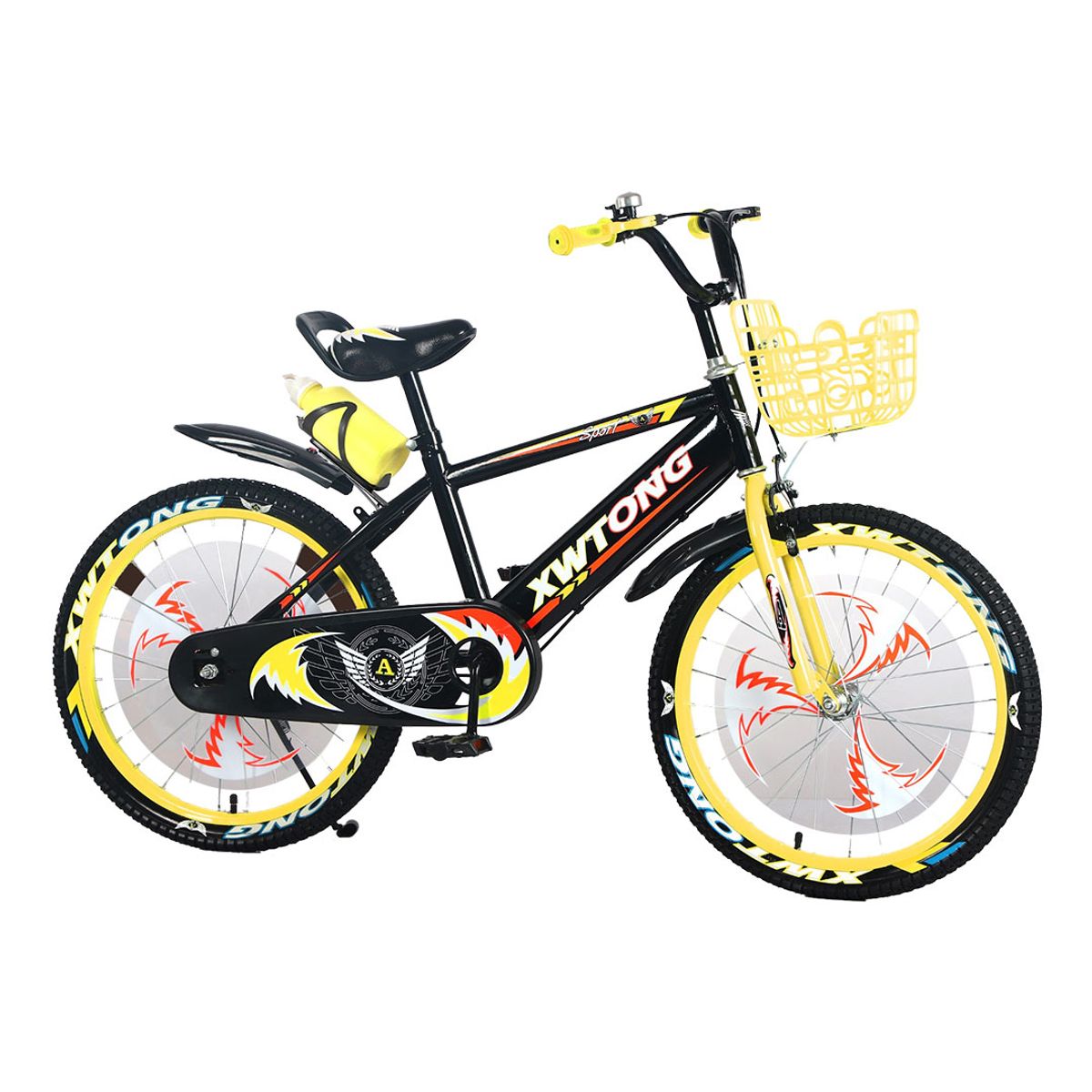 GENERICO - Bicicleta Montañera Para Niño Infantil Kids Aro 20 Amarillo