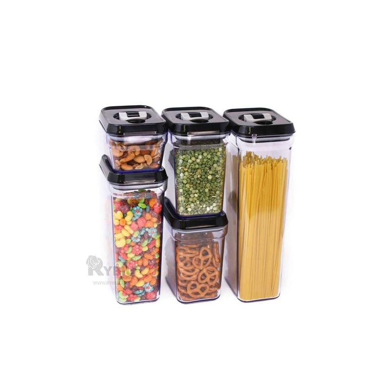 GENERICO - Set de 5 Contenedores Frascos Herméticos y Apilables