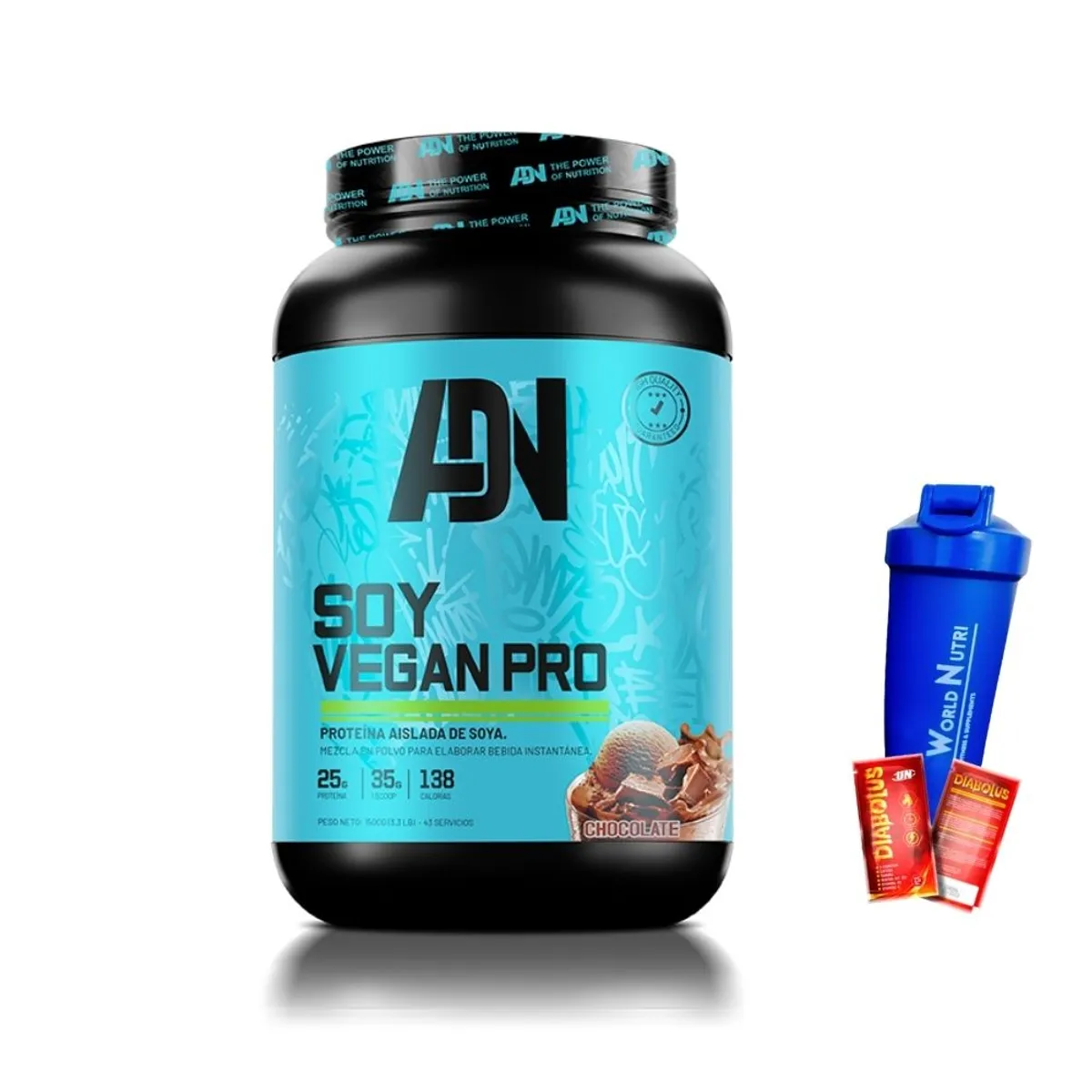 ADN - SOY VEGAN 15KG CHOCOLATE + SHAKER