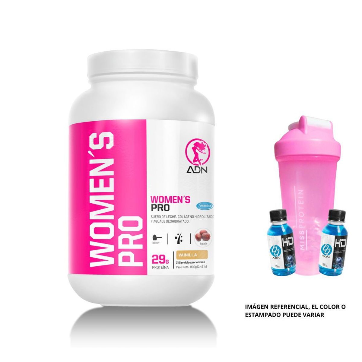 ADN - WOMEN´S PRO 1.1 KG  CHOCOLATE + SHAKER