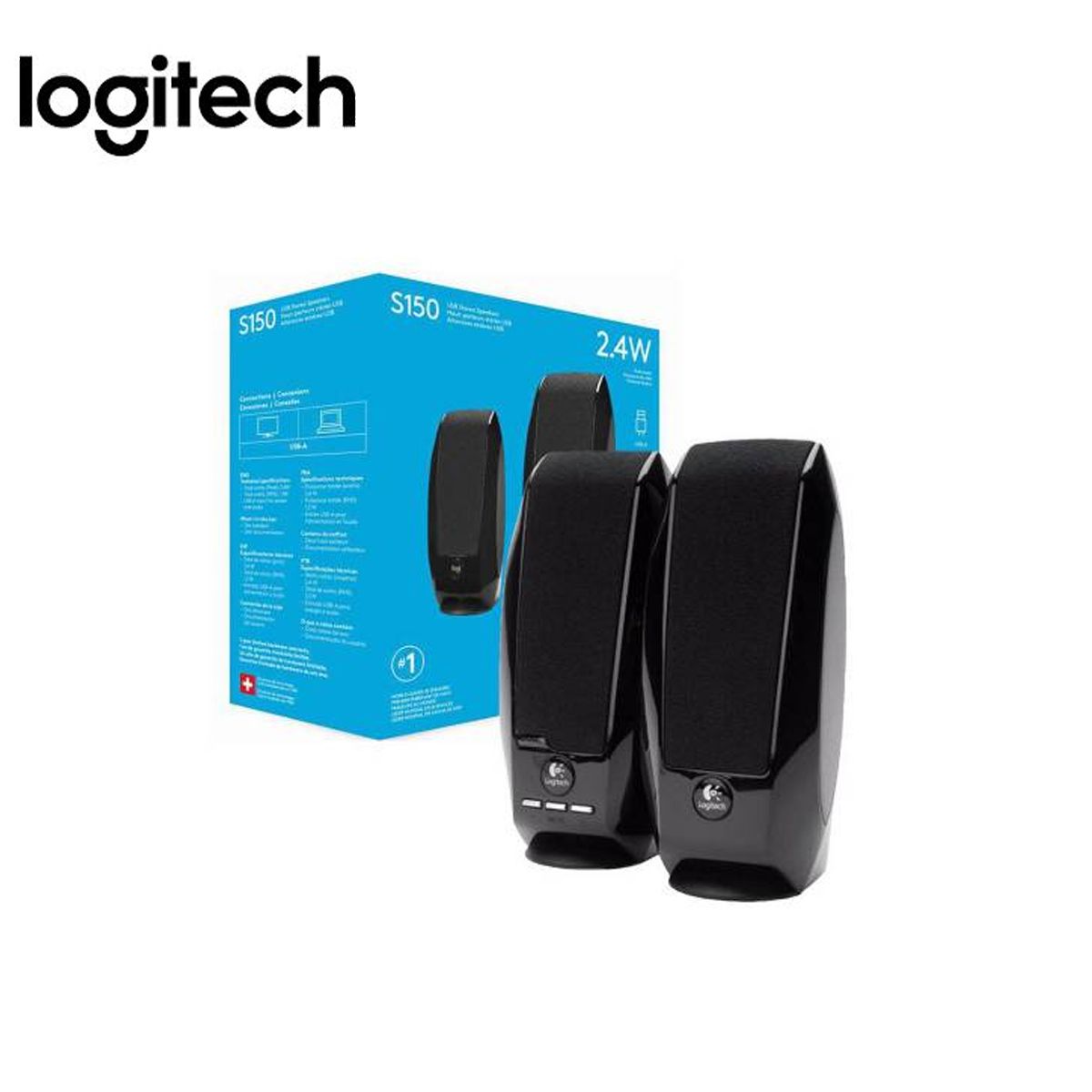 Parlante Logitech S-150 Usb Negro, marca LOGITECH - Foto 2