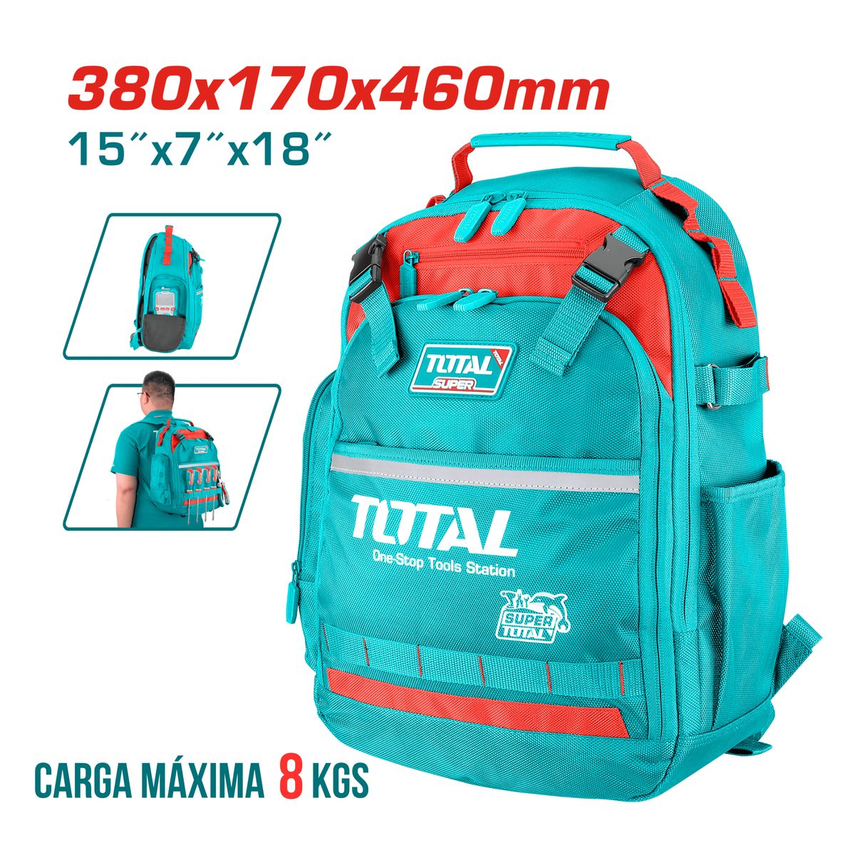 TOTAL TOOLS - Mochila porta herramientas Total